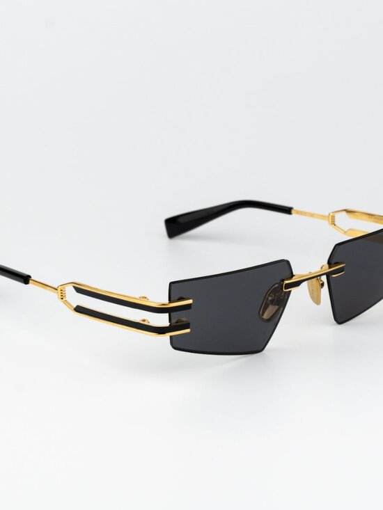 Balmain Women Sunglasses Titanium Gold Black Grey Geometric FIXE BPS-123A-54 main image 9